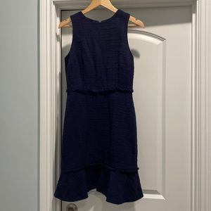 J. Crew navy tweed shift dress